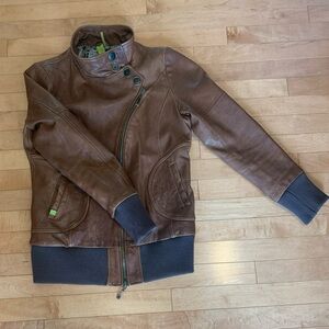 Soia and Kyo Brown Leather Jacket